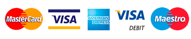 Logos Master Card, Visa y American Express