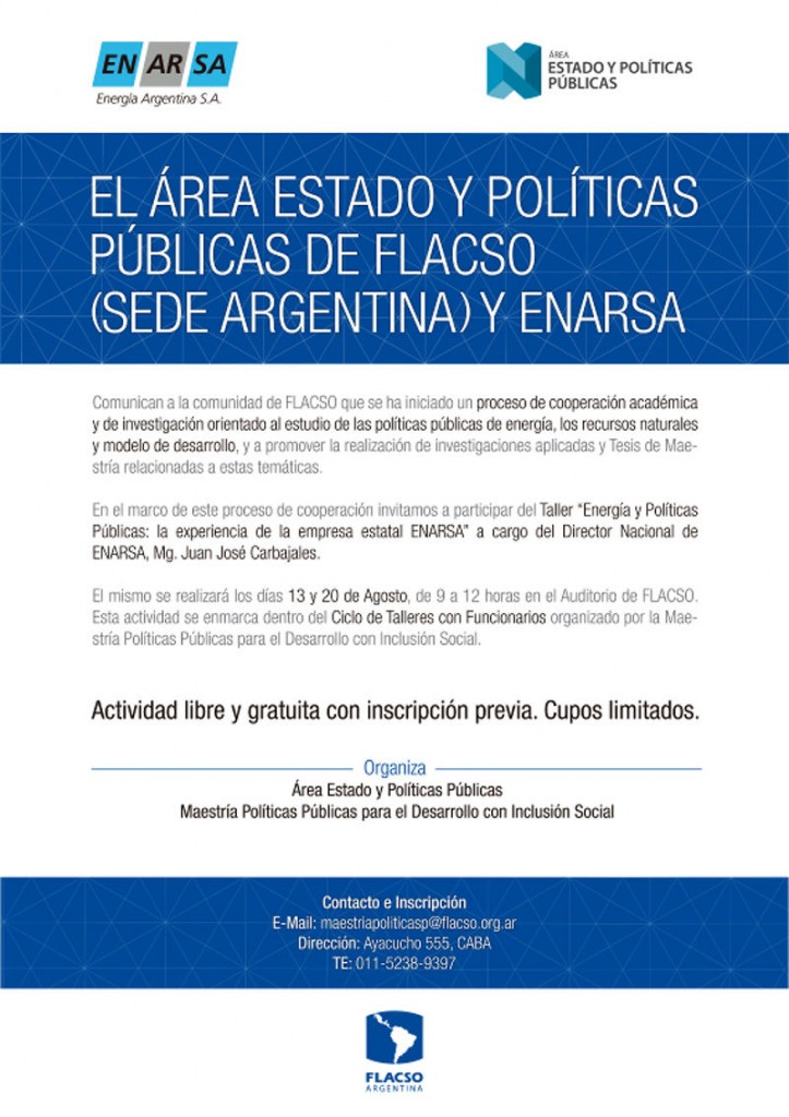 Energía y políticas públicas: la experiencia de la empresa estatal ENARSA