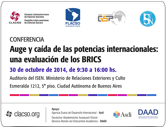 Conferencia: Auge y caída de las potencias internacionales: una evaluación de los BRICS