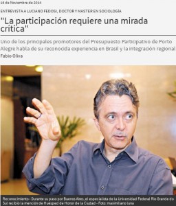 La participacion requiere una mierada critica