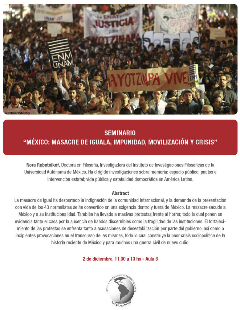 Seminario: “México: Masacre de Iguala, impunidad, movilización y crisis”