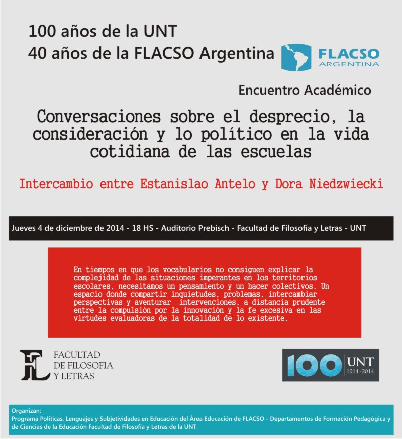 Invitacion.  Conversaciones sobre el desprecio, la consideración y lo político en la vida cotidiana de las escuelas