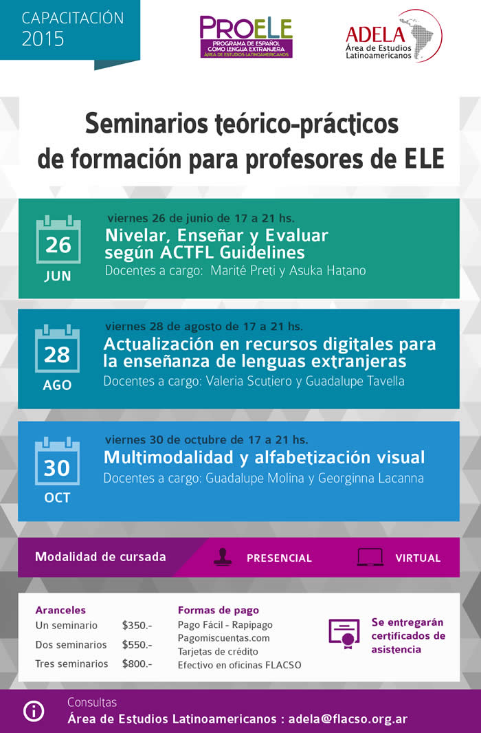 Ciclo de Seminarios Teorico Practicos de Formacion para Profesores de ELE