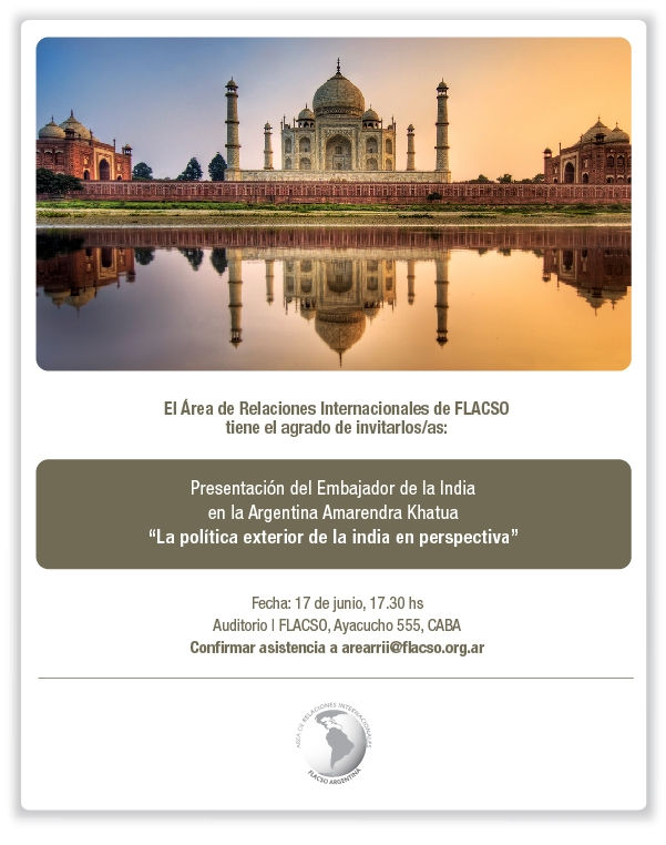 Invitacion Charla del Embajador de la India en la Argentina Amarendra Khatua