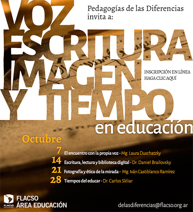  Ciclo de seminarios: Voz, escritura e imagen en educación