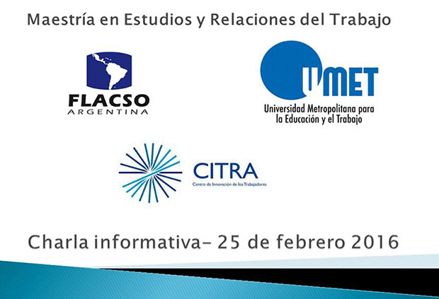 Maestría en Estudios y Relaciones del Trabajo: Charla informativa