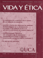 Vida y ética: publicación del Instituto de Bioética