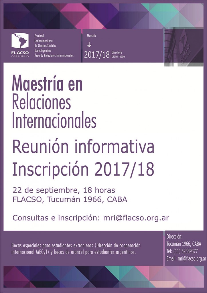 Maestría en Relaciones Internacionales: Charla informativa