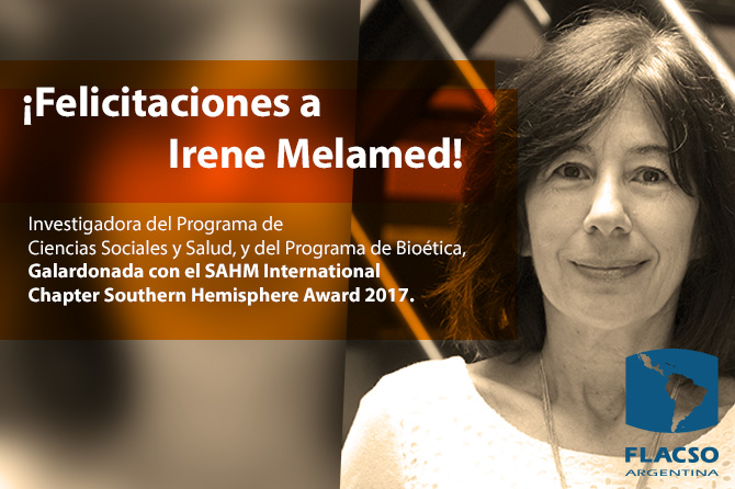 Premian a Irene Melamed, investigadora de la FLACSO