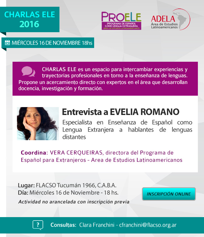 Charla ELE con Evelia Romano