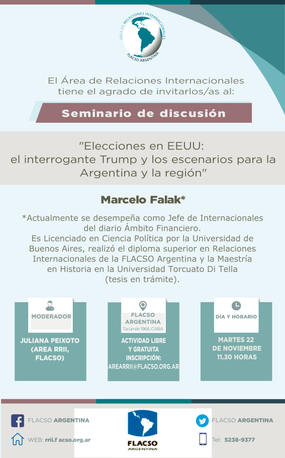 Seminario: “Elecciones en EEUU: el interrogante Trump y los escenarios para la Argentina y la región”