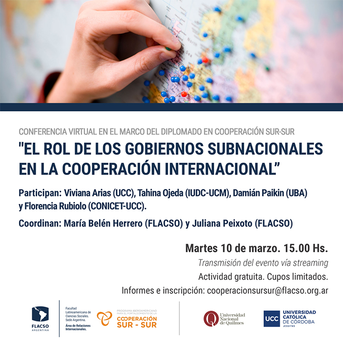 Conferencia virtual “El rol de los gobiernos sub-nacionales en la cooperación internacional”