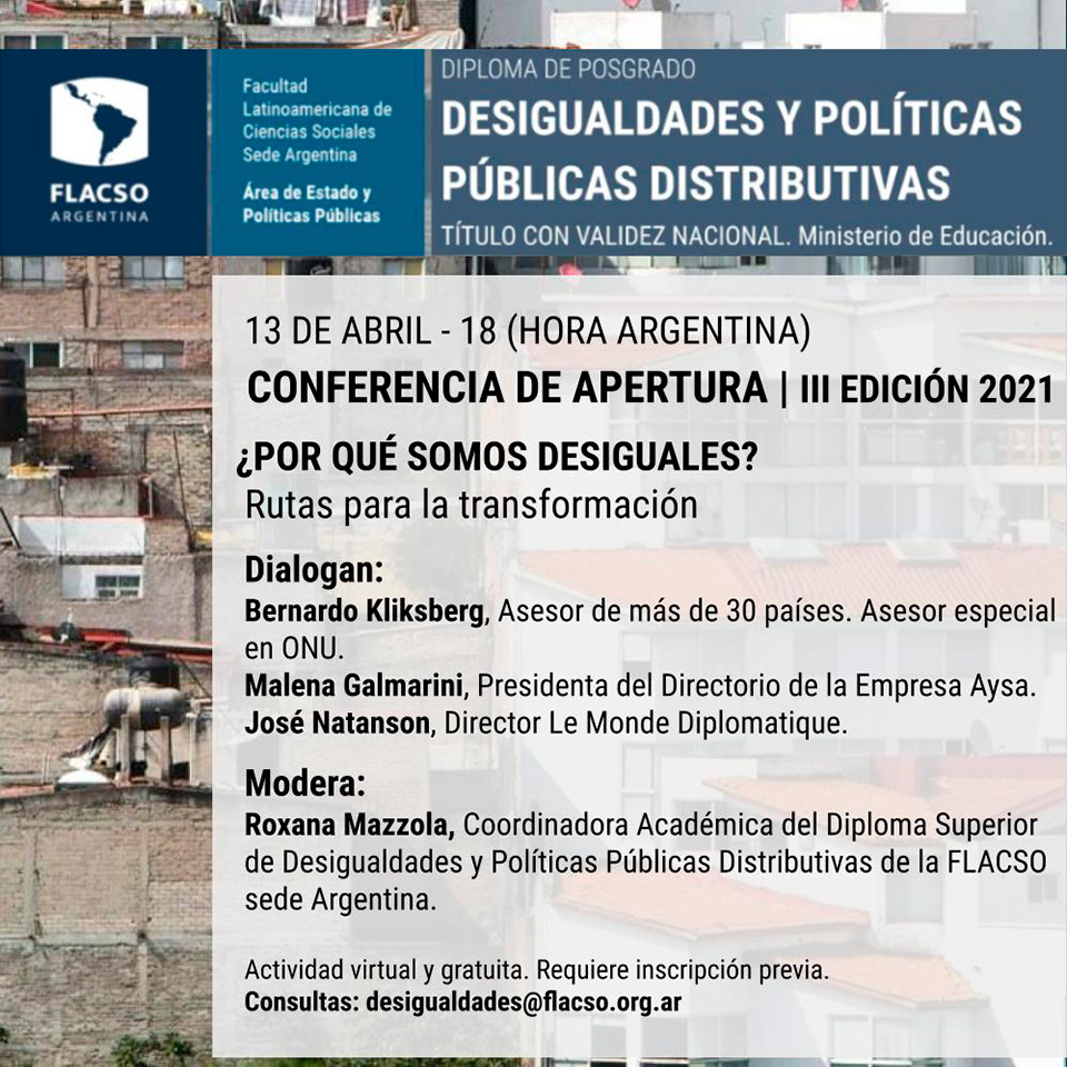 Conferencia “¿Por qué somos desiguales? Rutas para la transformación”