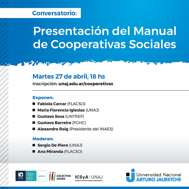 Presentación del “Manual de Cooperativas Sociales: su conformación en 10 pasos”
