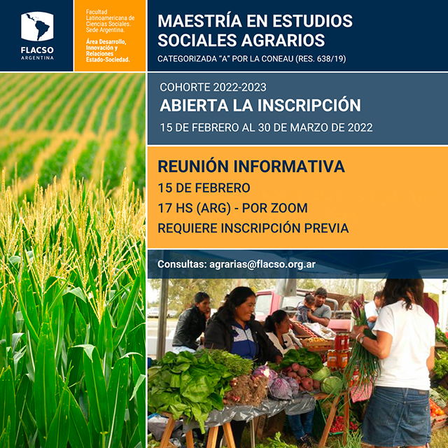 Reunión informativa de la Maestría en Estudios Sociales Agrarios